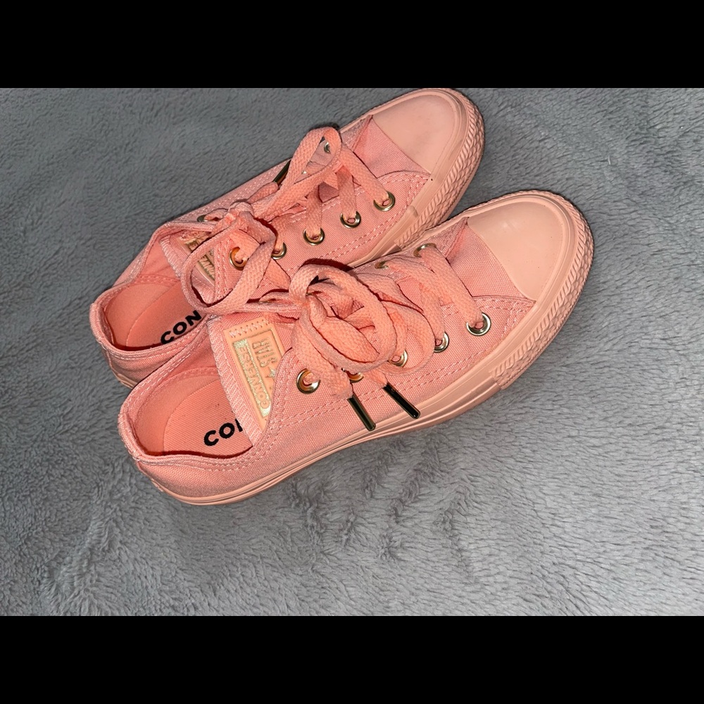 Neon peach Converse